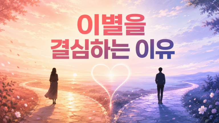 이별을 결심하는 이유
