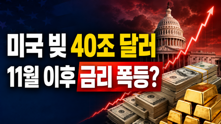 미국 국가부채 40조 달러 돌파|국채 바이백 2배, 금리·금값은?