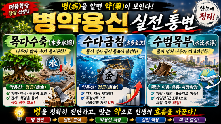 병약용신 목다수축·수다금침·수범목부 쉽게 이해하기 썸네일