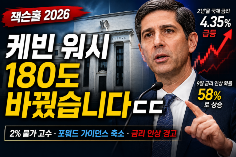 2026 잭슨홀 케빈 워시 연설 핵심|9월 금리 인상 가능성이 커진 이유 썸네일