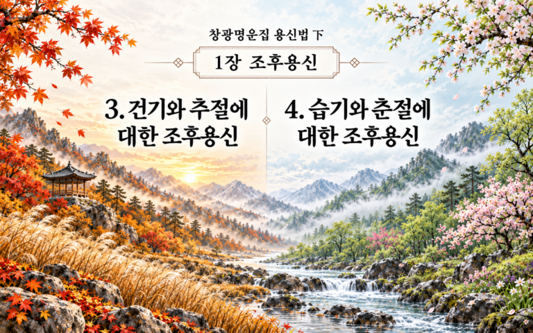 창광명운집 건기와 추절 습기와 춘절에 대한 조후용신 썸네일