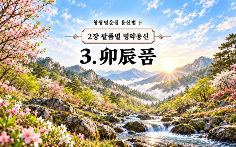 창광명운집 팔품별 병약용신 묘진품/토쇠우목 썸네일