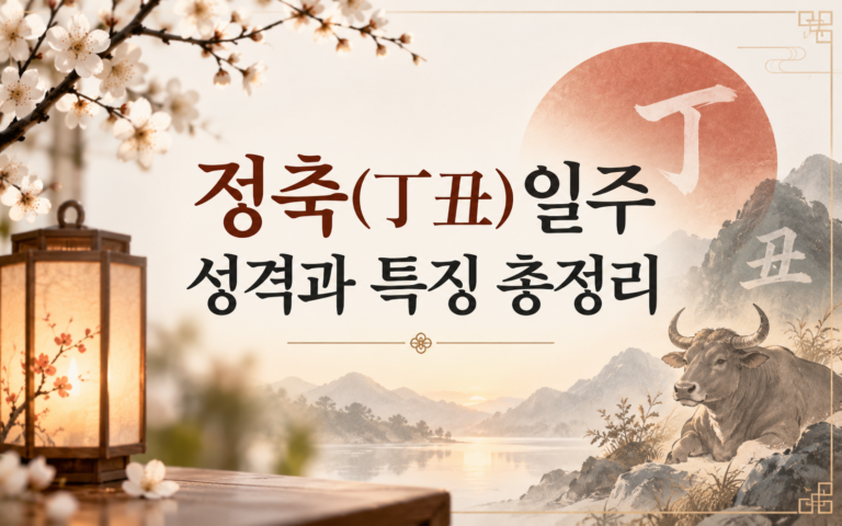 정축(丁丑)일주 성격과 특징 총정리|재물운·직업·남자 여자·연애 결혼·건강 썸네일