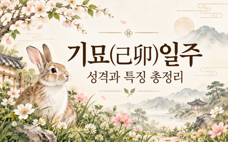기묘(己卯)일주 성격과 특징 총정리 | 남자 여자 직업 재물운 연애 결혼 건강 썸네일